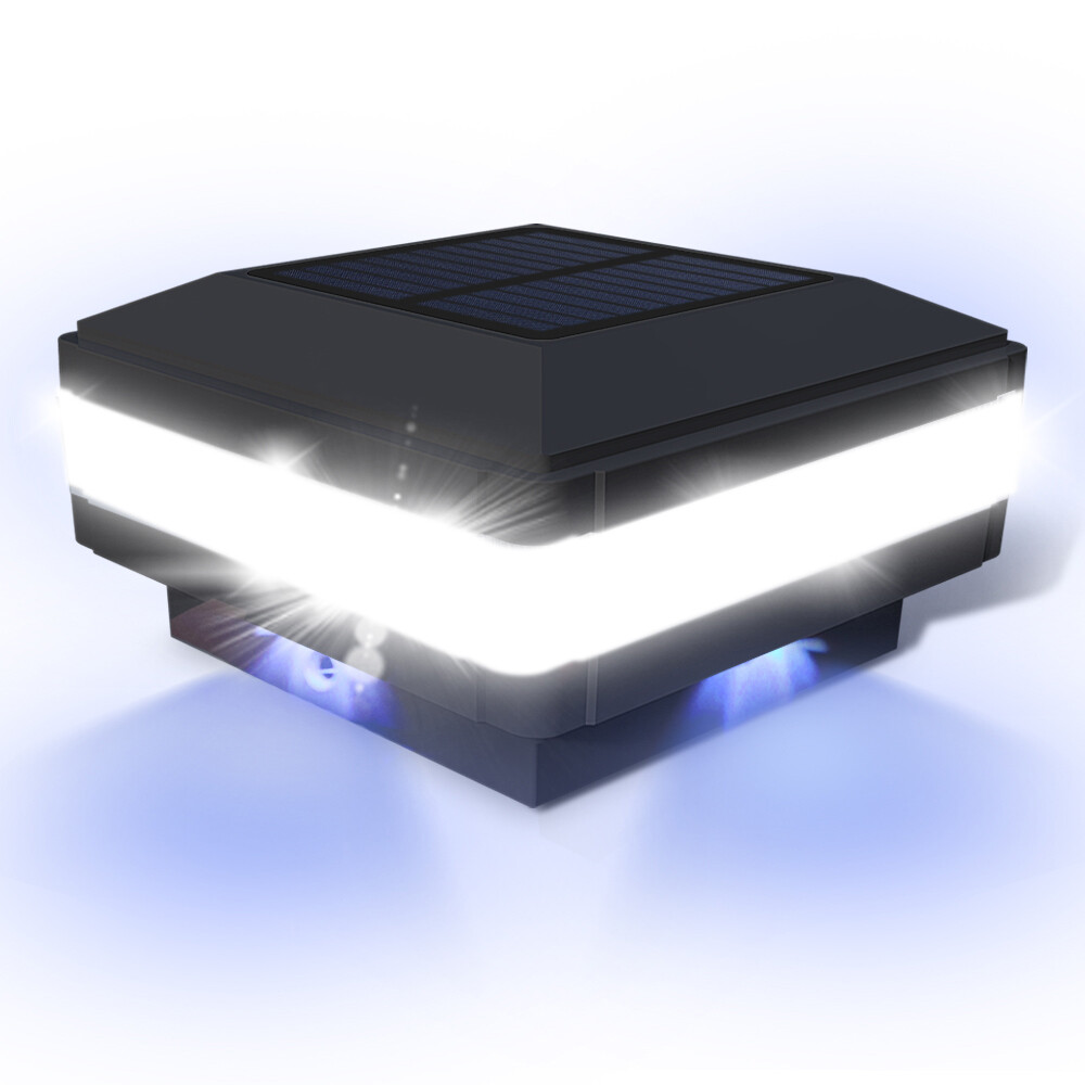 10PACK Black SOLAR LED DECK POST CAP LIGHT 4"x4" 5"x5" 6"x6" Outdoor Garden Lamp gallery