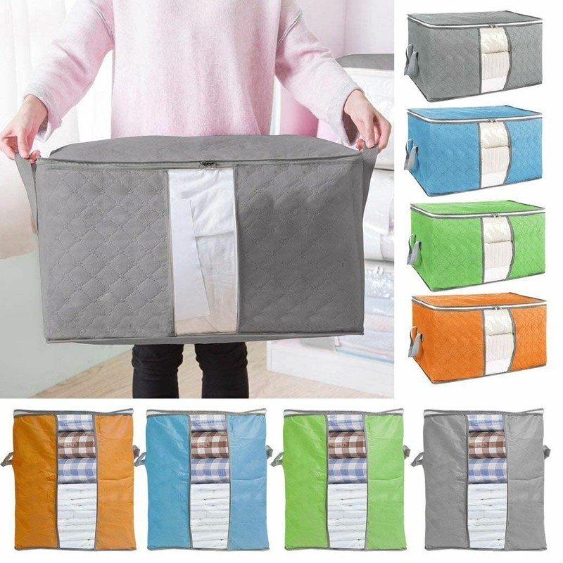 Under Bed Storage Bag Containers Clothes Box Underbed Organizer Non-Woven New gallery