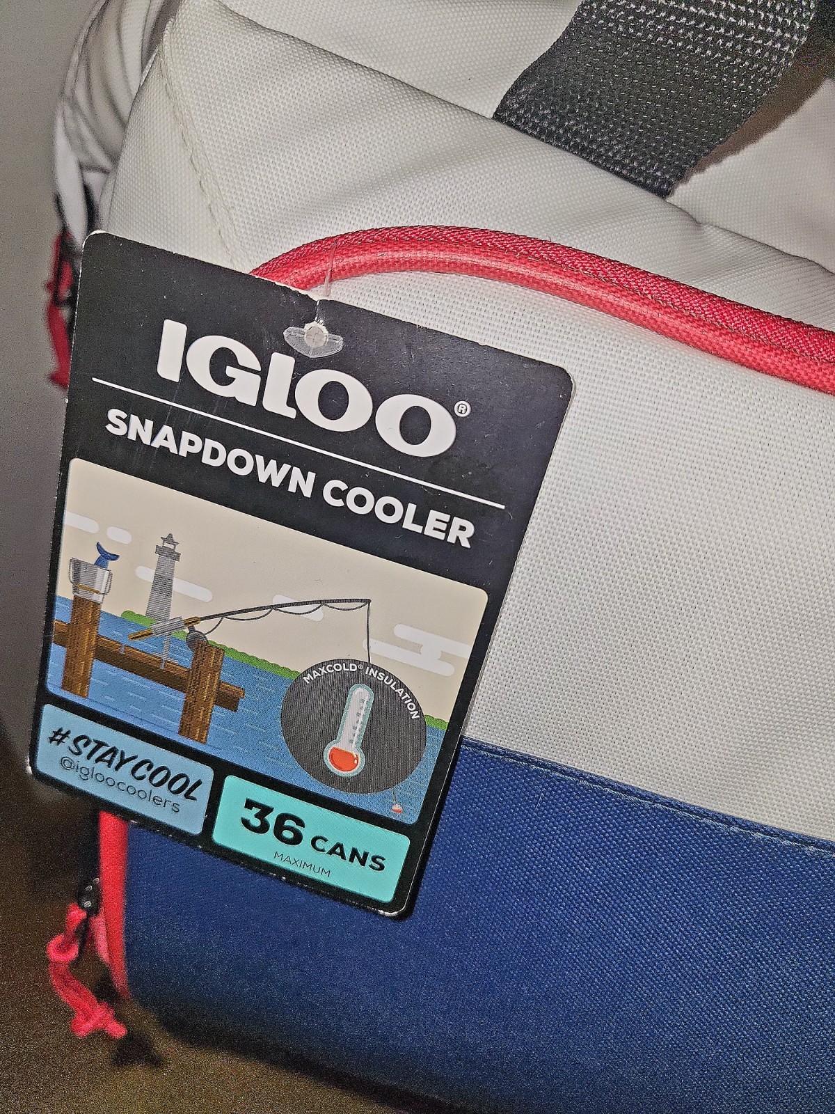 Igloo Seadrift soft 36 can snap down cooler RED,WHITE,BLUE NWT gallery