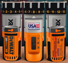 DeWALT 20V Max Power Drill Mechanic Orange Cup Mug Tumbler 20oz