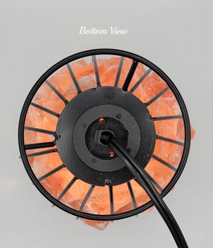 Himalayan Salt Metal Basket Lamp with Extra Bulb – Dimmable Warm Glow gallery