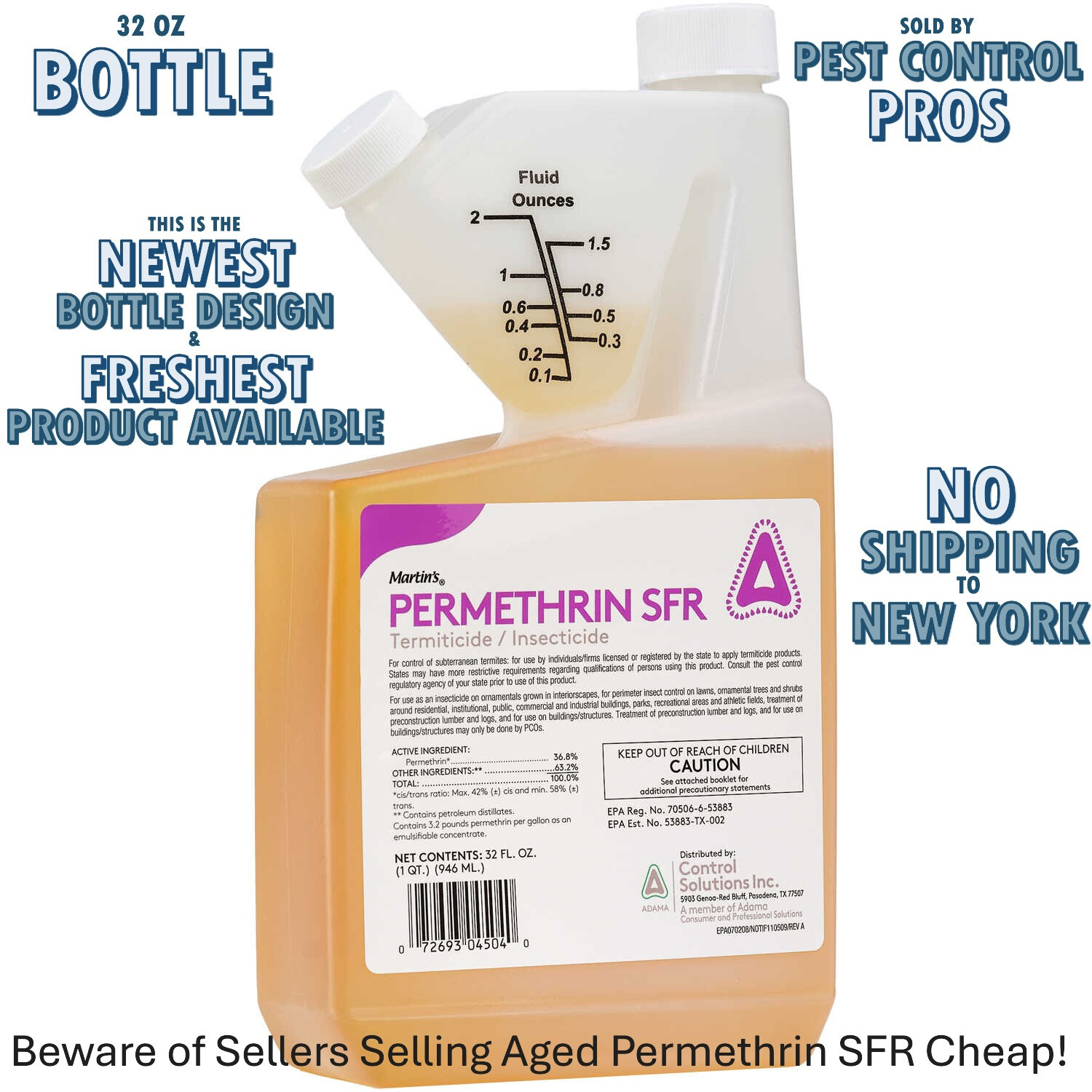 32 oz Permethrin SFR 36.8% Pest Insect Control Insecticide Termiticide 1 Quart gallery