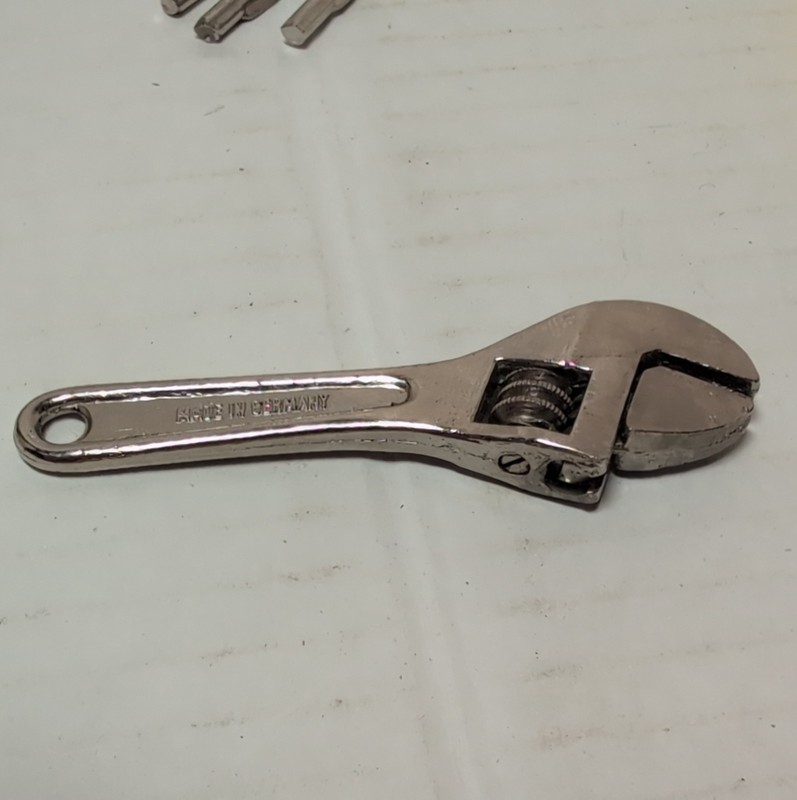 Vintage 5pc Mini Tool Set 3" Adjustable Wrench & Screwdriver Made In W. Germany gallery