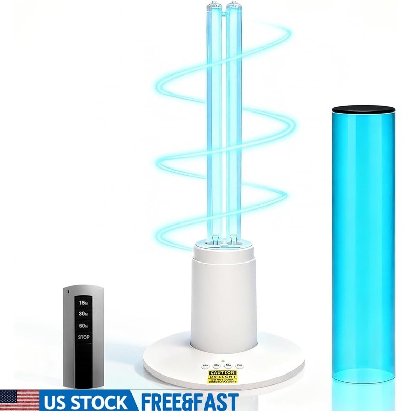 UVC Light Sanitizer W/ Ozone Timer Remote Control 8000 Hours Odor Removal 36W US gallery