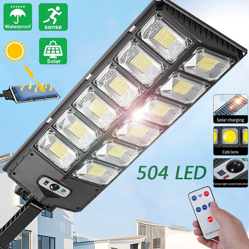 Commercial 1000000LM LED Outdoor Dusk to Dawn Solar Street Light Road Area Lamp gallery