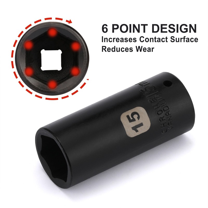 1/4" Drive Impact Socket Set, 55 Pieces Metric & SAE Sockets , Shallow & Deep gallery