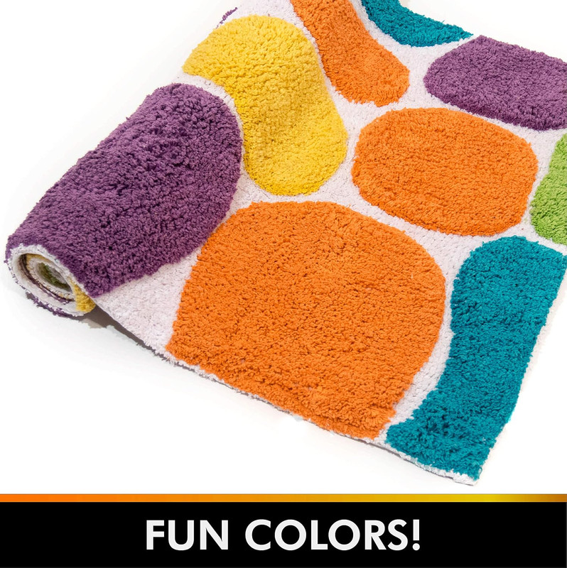 Pebbles Brights Multi Coloured Bath Runner 29400 (24" X 36") gallery