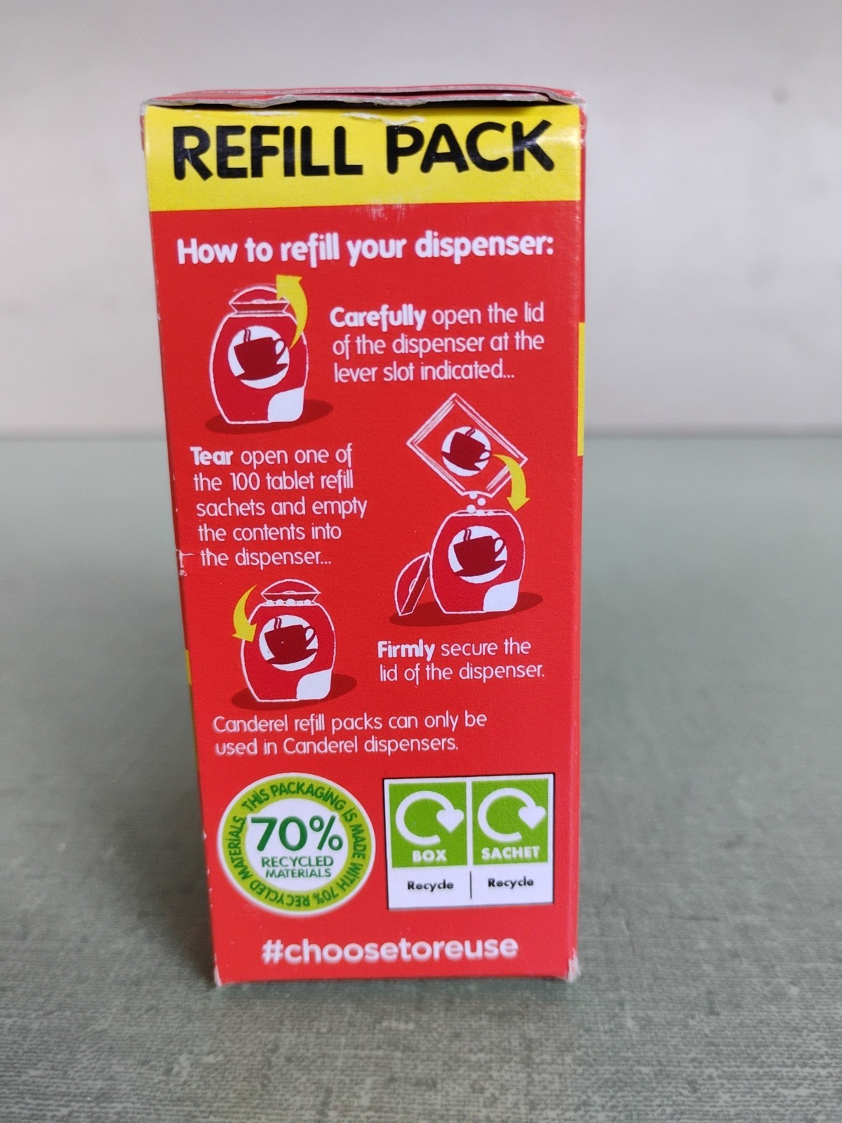 Canderel Low Calorie Sweetener Tablets Refill 5 x 100 Exp 03/2028 Damaged Box gallery