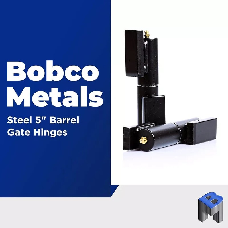 5" Heavy Duty Weldable Barrel Gate Hinges - 1 Pair gallery