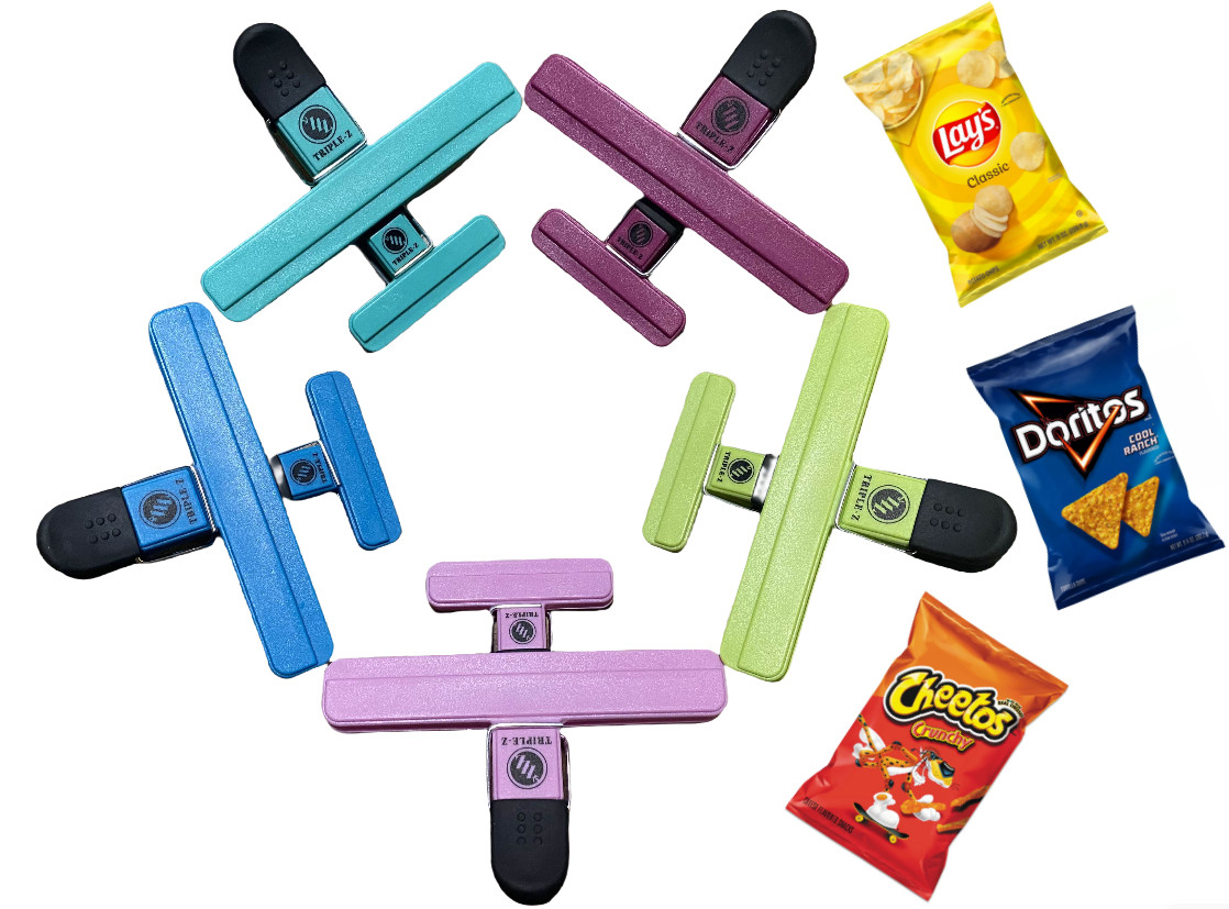 ✅SHIP NOW - Chip Bag Clips Snack Clips Kitchen Food Storage | 10 Pack (5L & 5S) gallery