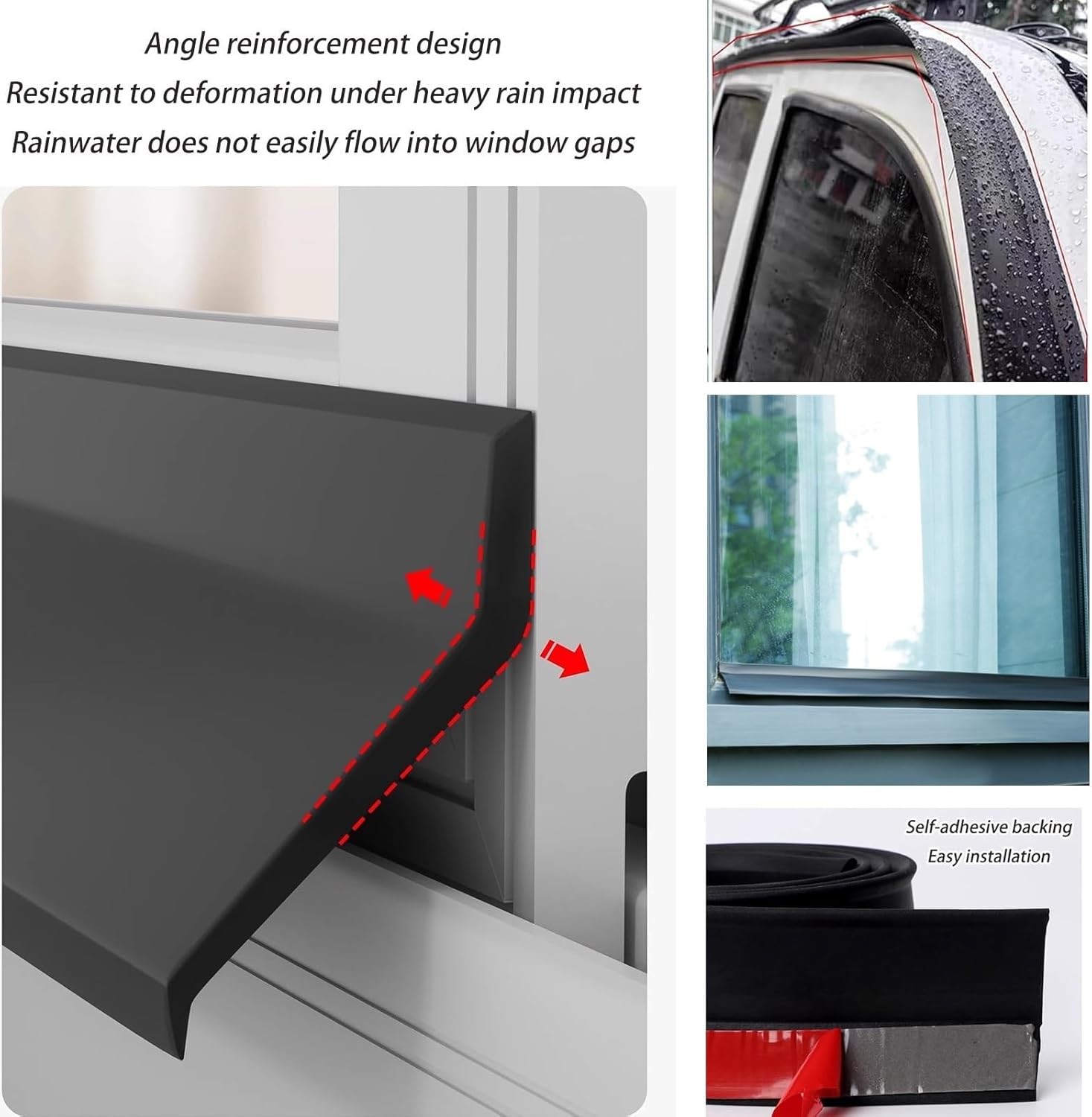 8.2FT Window Guard Seal Strip Trim Rain Deflector for Home Sliding Windows gallery