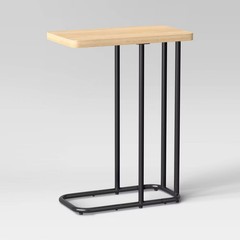 Mixed Material Rectangle Top C Table Natural Wood – Room Essentials