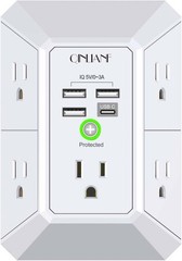 Multi Plug Outlet Surge Protector – POWSAF 5 Outlet Extender with 4 USB Ports(2