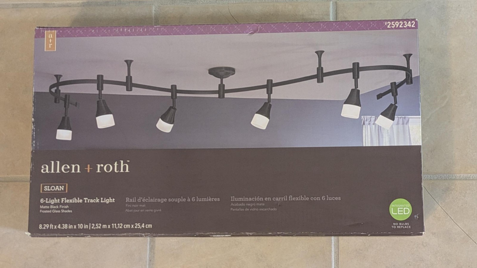 ALLEN+ROTH SLOAN 6 LIGHT FLEXIBLE TRACK LIGHT MATTE BLACK #2592342 NEW! gallery