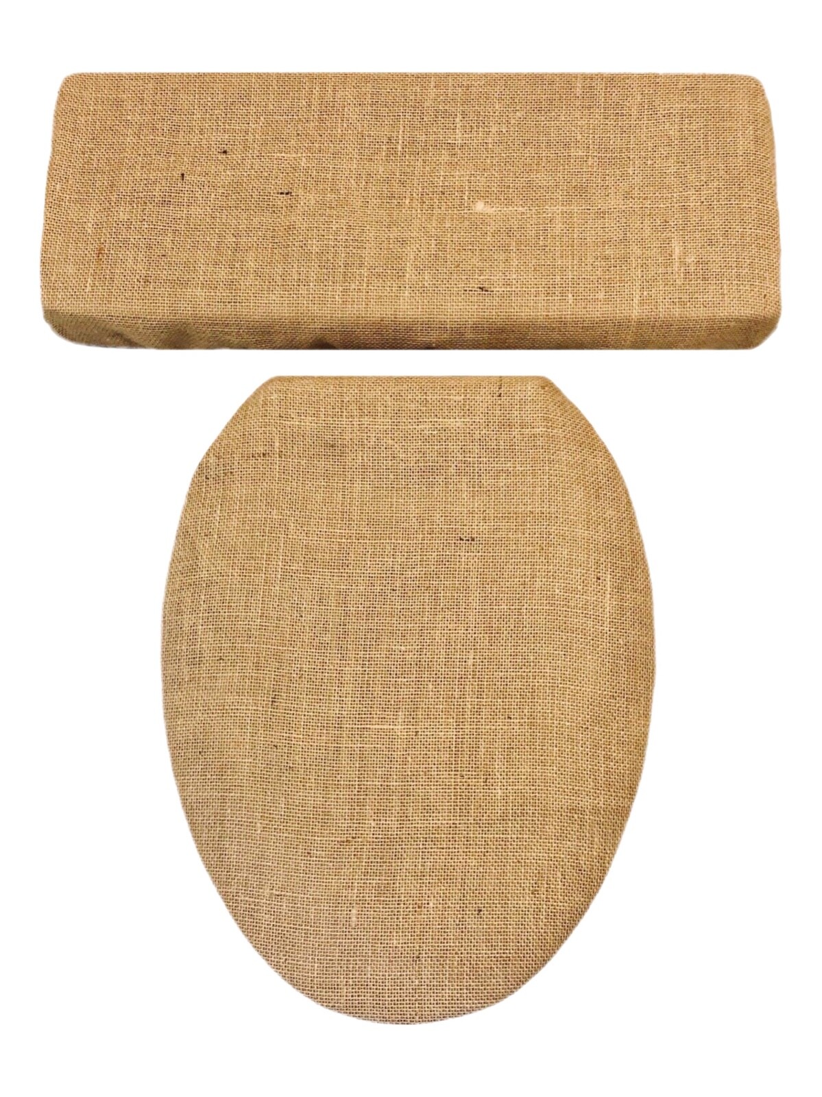 Burlap Rustic Primitive Country Home Bathroom Decor Toilet Seat Lid Cover Set gallery