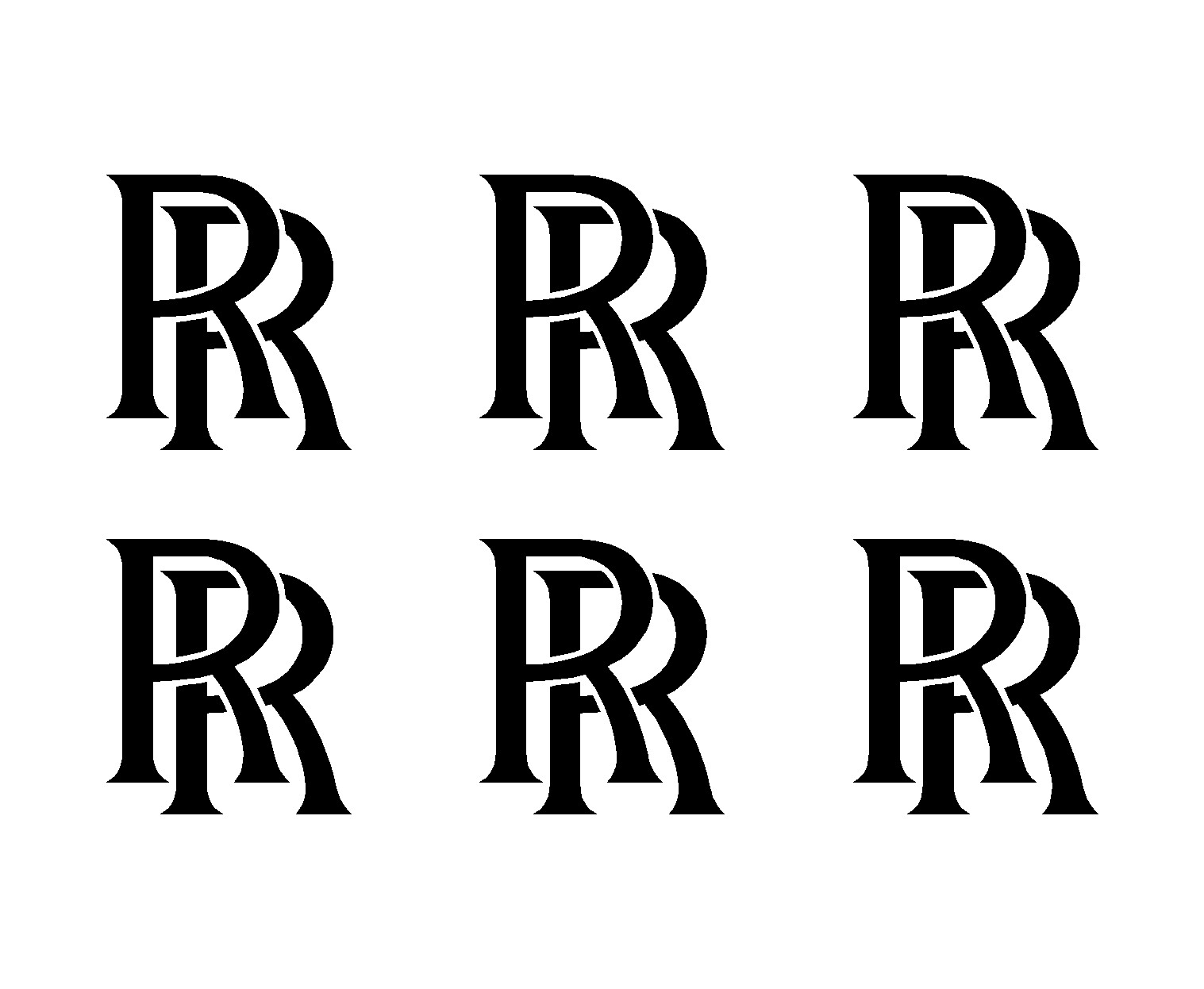 Rolls Royce Logo Vinyl Decals Phone Laptop Dash Small Stickers Set of 6 gallery