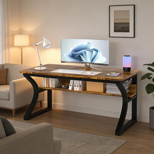 Computer Desk, 47 X 20 inch Computer Desk, 47in-Rustic Brown Rustic Brown gallery