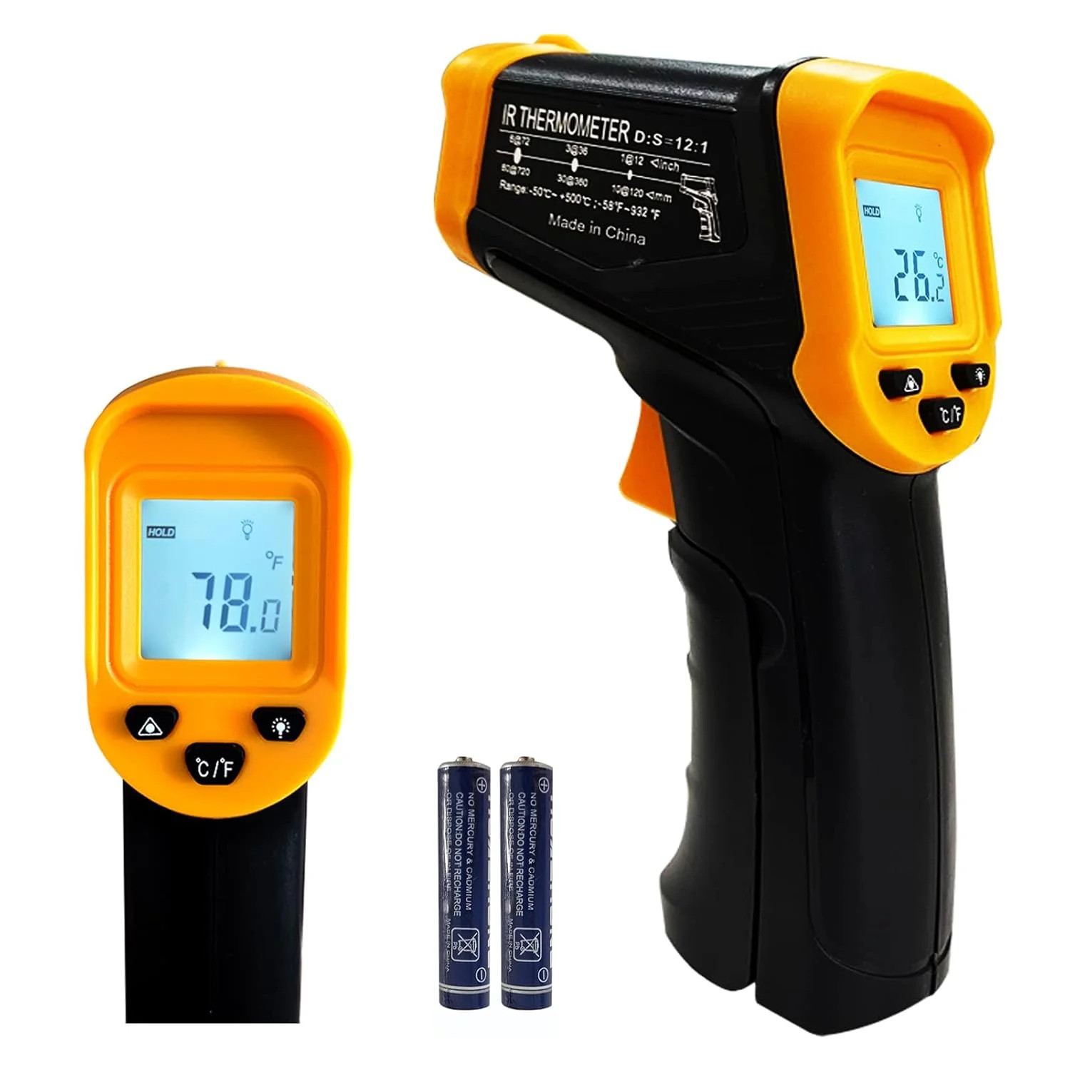 Digital Infrared Thermometer gun for cooking,BBQ,Pizza oven,Ir Thermometer with gallery