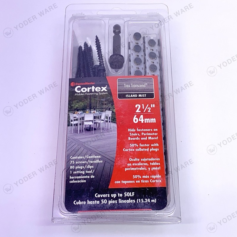 FASTENMASTER Cortex Hidden Fastening System Trex screws & Plugs in Island Mist gallery