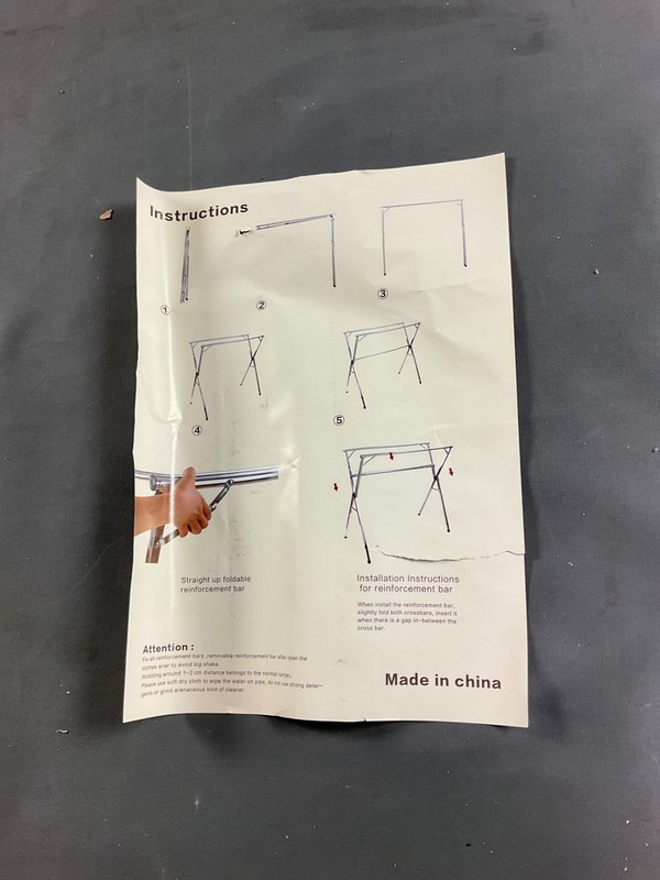 Clothes Drying Rack for Laundry Foldable Free of Installation Adjustable Stainle gallery