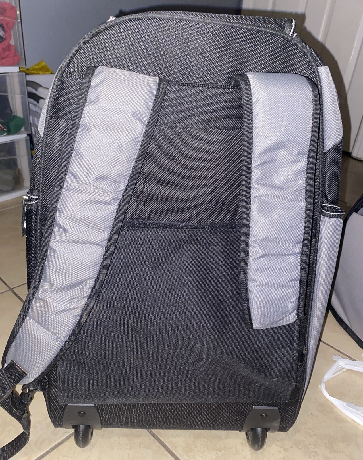 Coleman Rolling Backpack Travel Hiking Bag Telescoping Handle Read 3