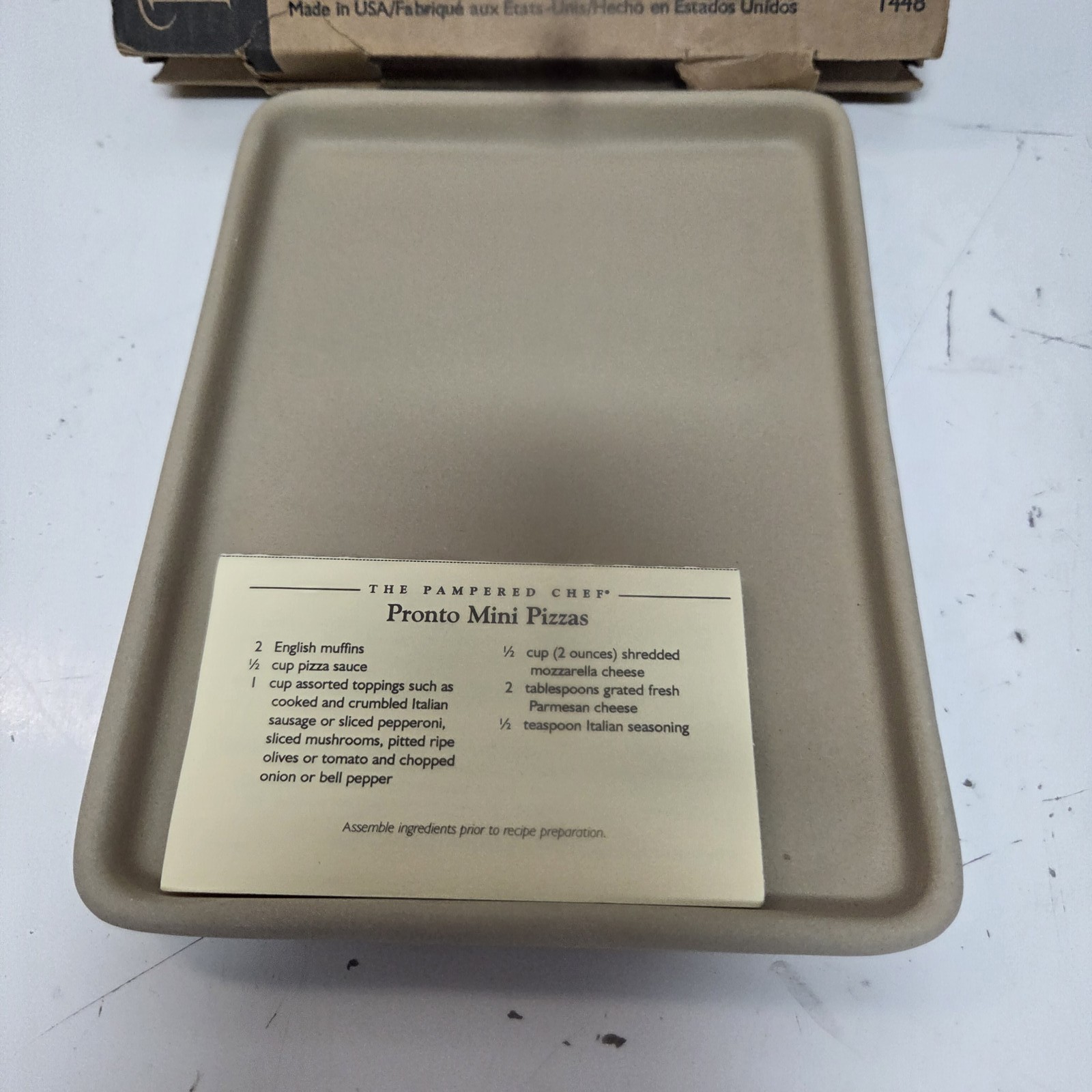Pampered Chef Small Bar Pan 1448 - Classic Stoneware Baking Tray gallery
