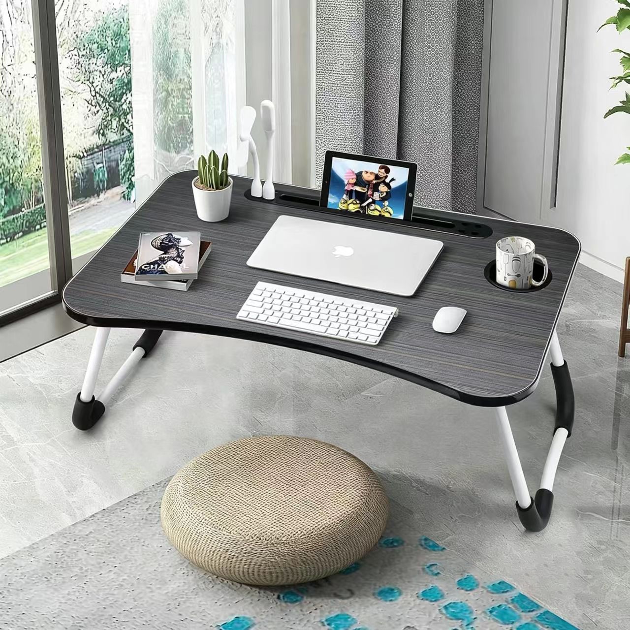 Laptop Bed Desk Foldable Portable Laptop Table Breakfast Tray Stand Stable gallery