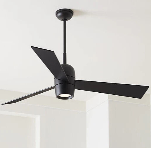 TRENDY LIGHTING ALBA 60" 3-BLADE LED CEILING FAN MIDNIGHT BLACK W/ WALL CONTROL gallery