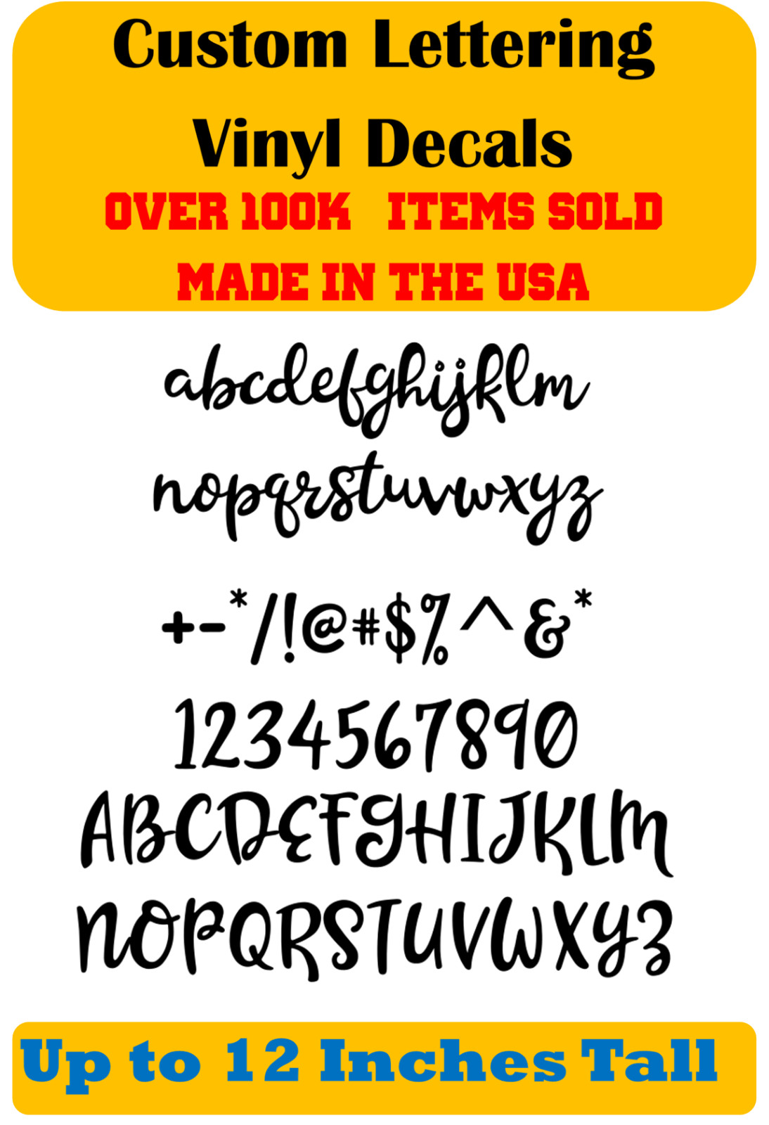 Custom Personalized Decal Vinyl Lettering Text Business Sign Calligraphy Script5 gallery