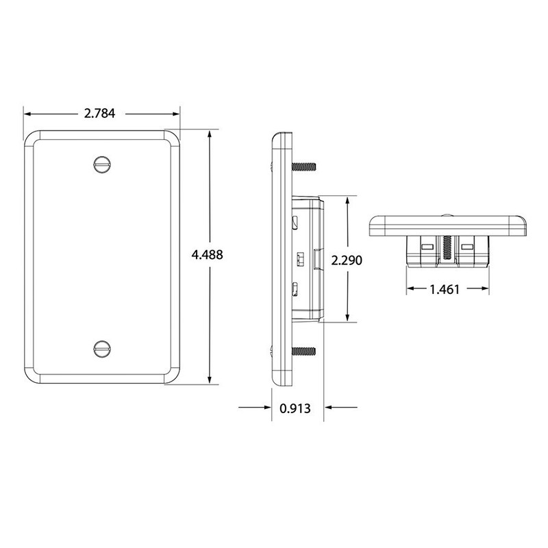 BEA 10MS31U Magic Switch® Universal Kit Single gang & Double Gang Plates GRAY gallery