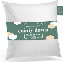 ComfyDown 22×22 Down Feather Throw Pillow Insert Cotton Cover USA