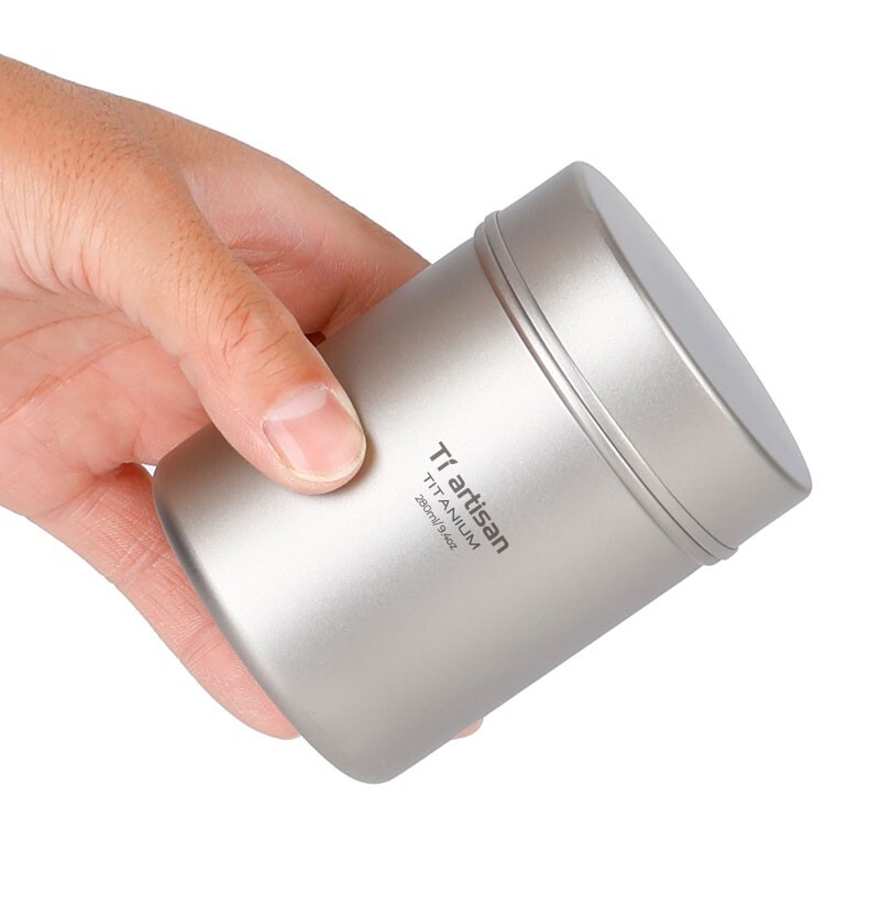 280mL Pure Titanium Storage Box Coffee Tea Cans EDC Portable Container Tank gallery