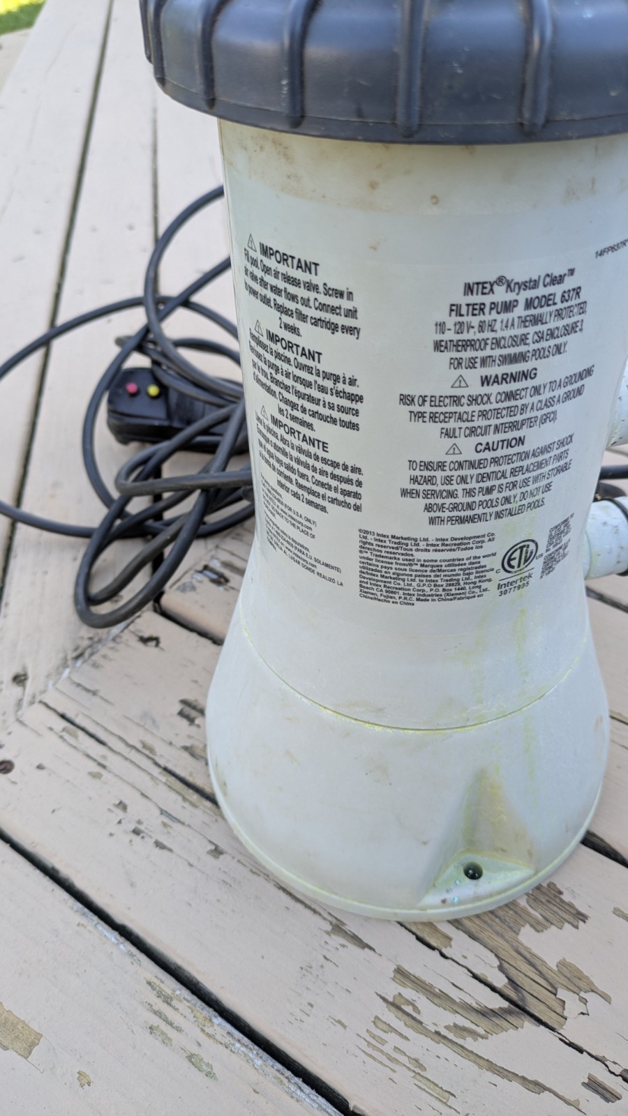 Intex 56637 Above Ground Filter Pump gallery