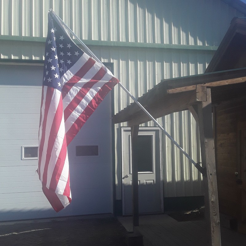 Flag Pole Bracket Powder Coated Black gallery