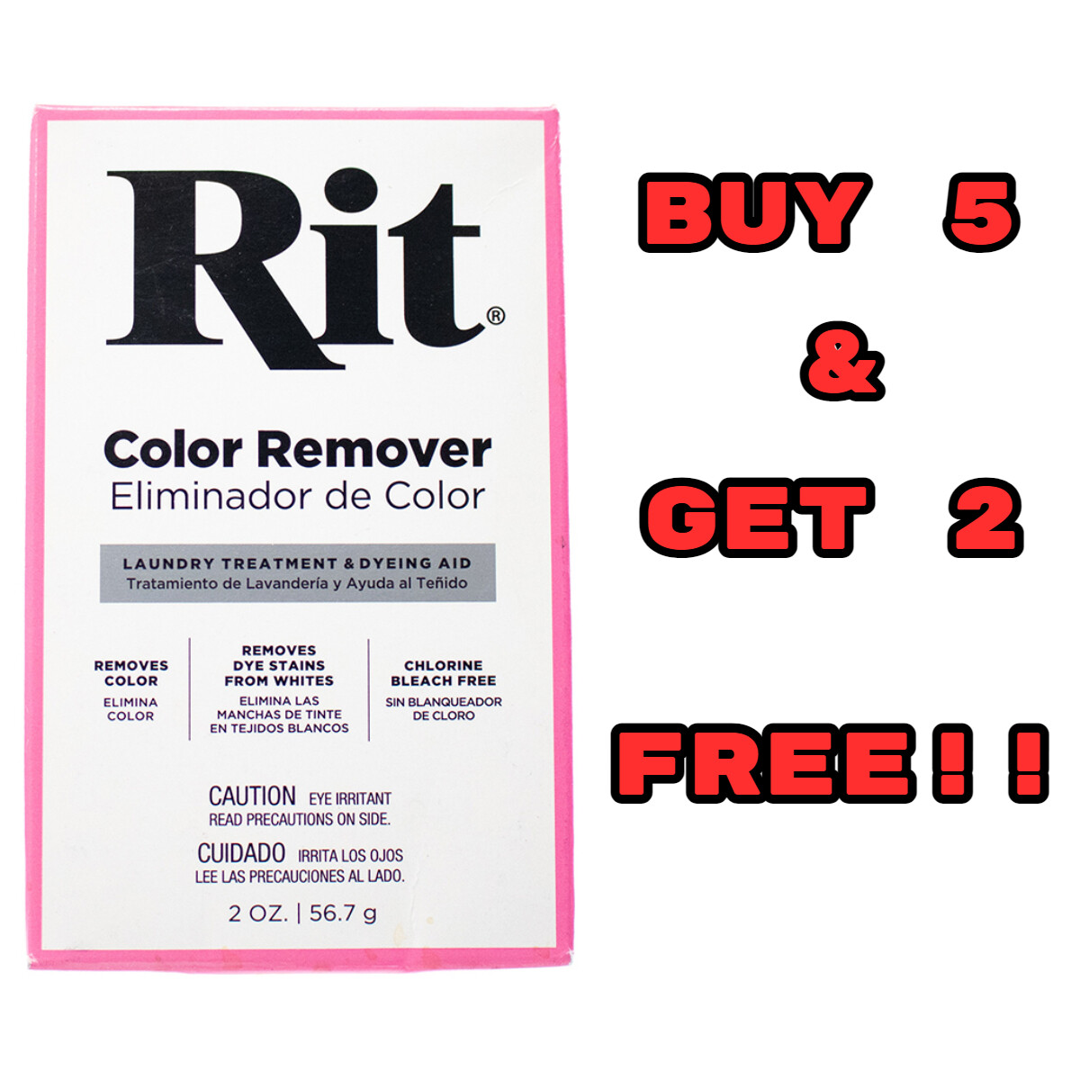 Craft County RIT DYE Powder - Color Remover - 2.0 Oz - BUY 5, Get 2 FREE !!!! gallery