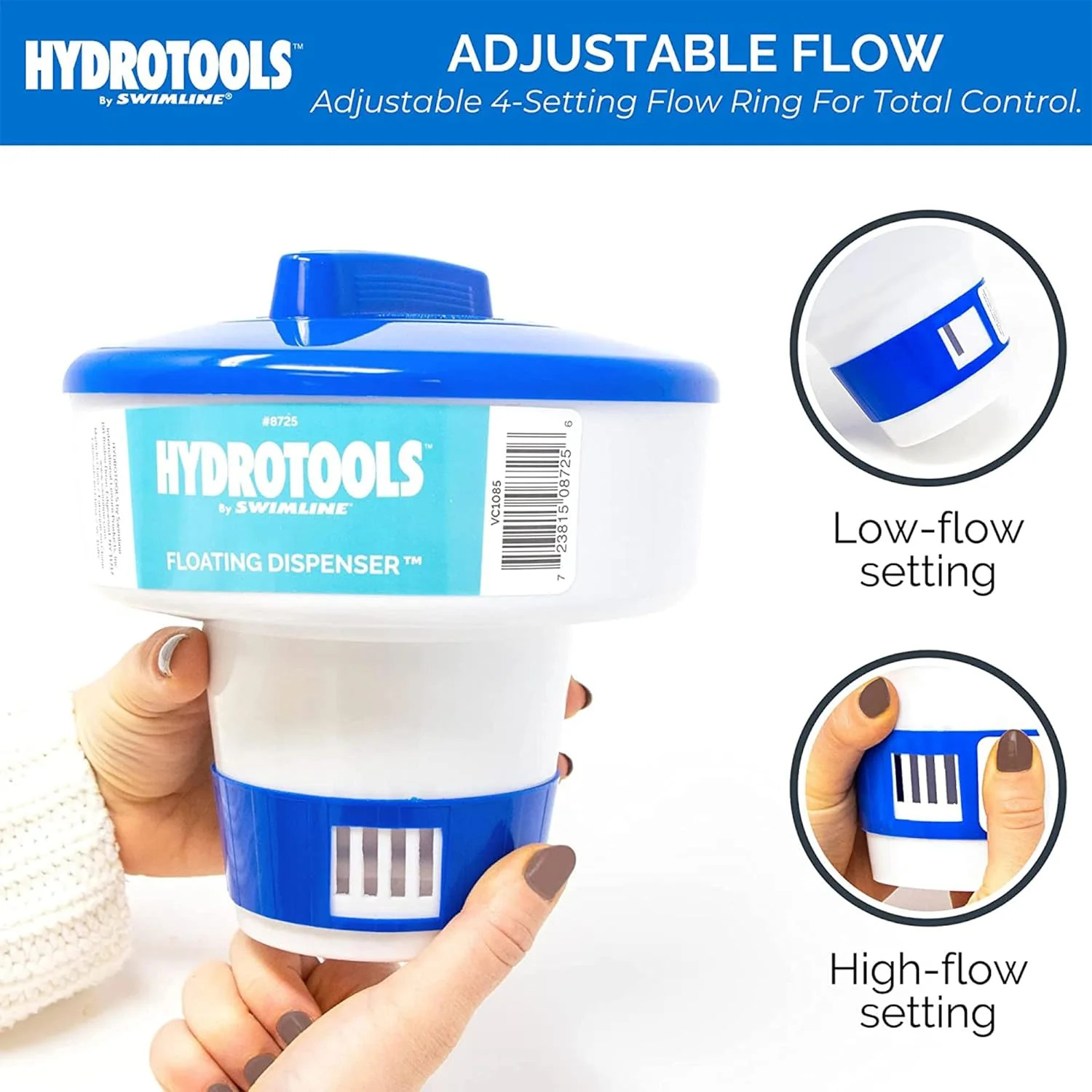 HydroTools 8725 Pool Floating Dispenser 3" Tablet Pack 2 Floater Adjustable gallery