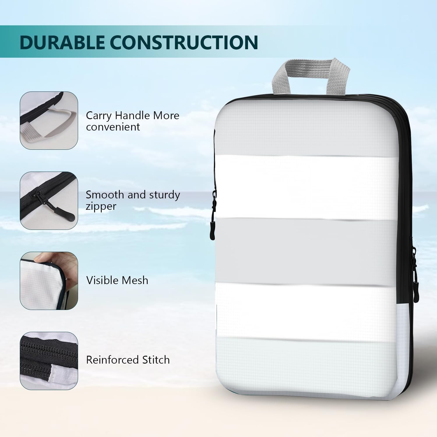 Compression Packing Cubes, 5-Piece Set Travel Organizer Boxes, Compressible Lugg gallery