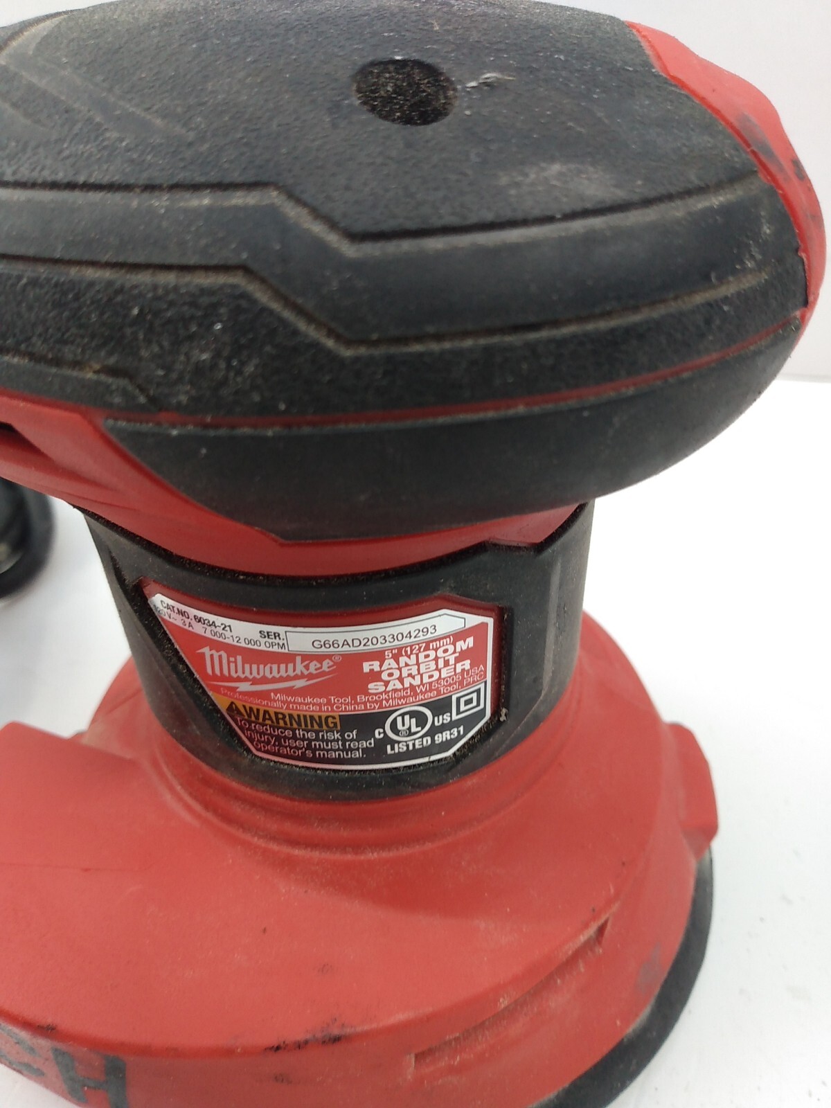 Milwaukee 6034-21 BROKEN 5-Inch Random Orbit Palm Sander BROKEN gallery