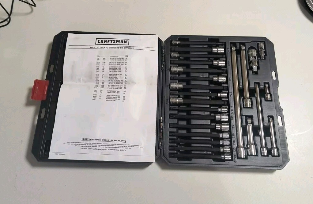 Craftsman 24 Pc Reach & Access Socket Accessory Add-on Set 9-30024 In & Metric gallery