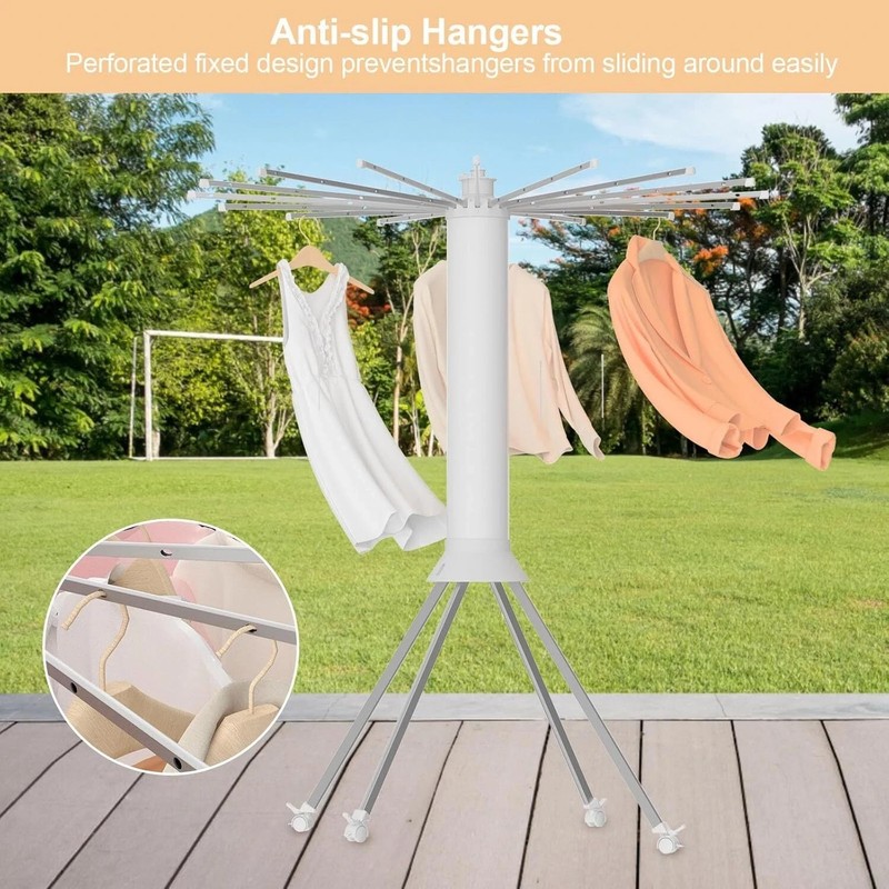 4-Legged Clothes Drying Rack Foldable, Portable Laundry Drying Rack gallery