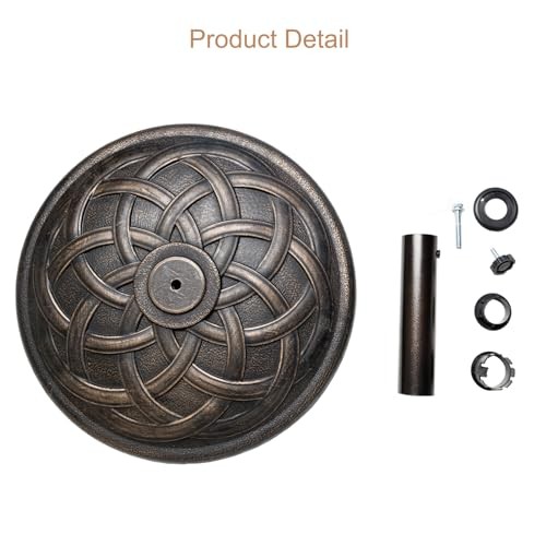 42 lb Heavy Duty Round Base Stand Weight for Outdoor Patio Market 42lb Bronze gallery
