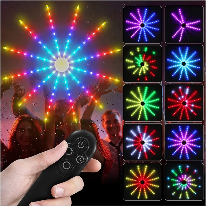 18Modes LED Home Decor Firework Lights With Remote Colorful RGB Lamp for Party gallery