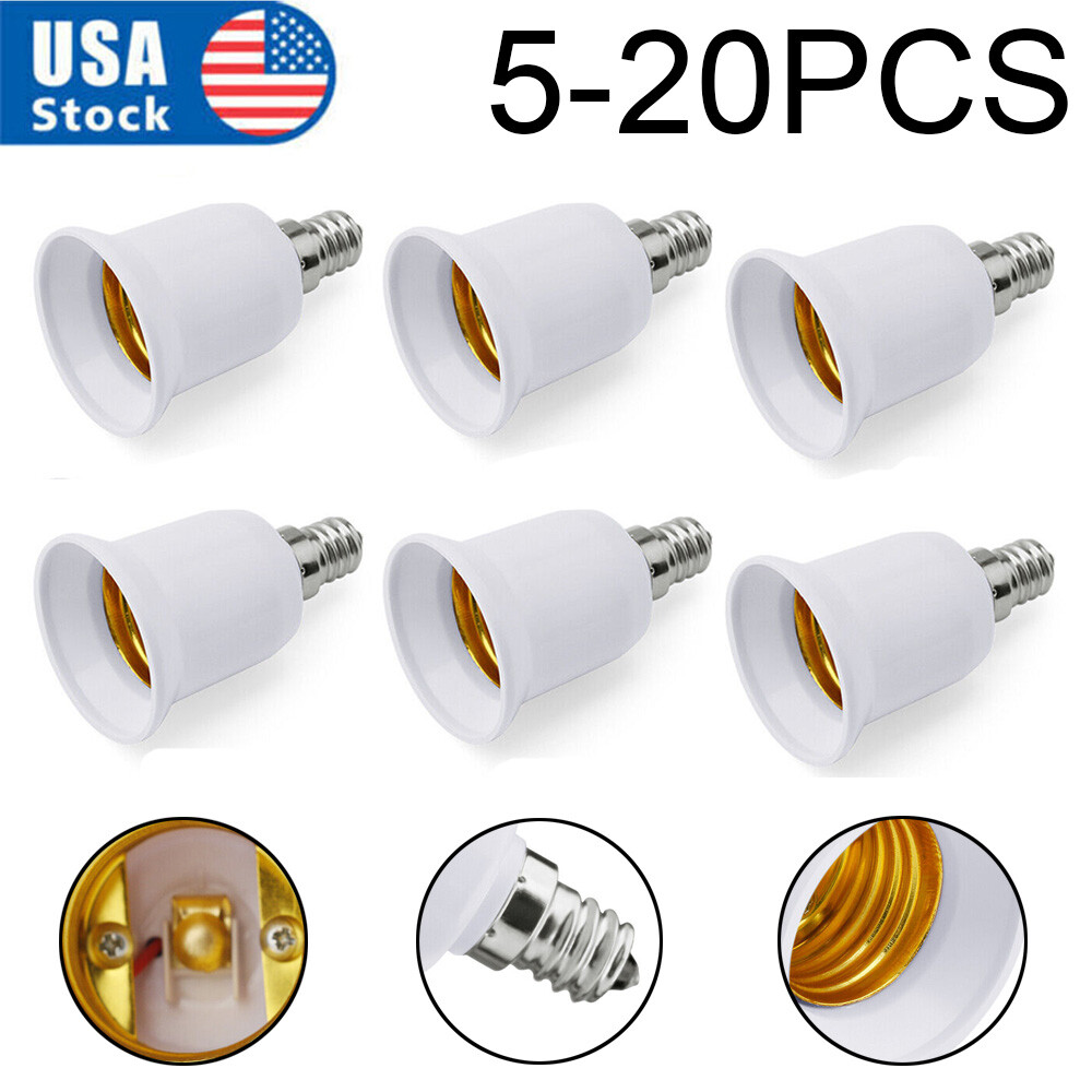 Light Bulb Socket Adapter E12 to E26/E27 Base Chandelier Converter US New gallery