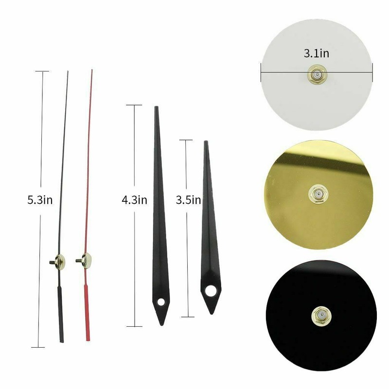 3D Large Wall Clock Mirror Surface Modern DIY Sticker Office Home Shop Decor US gallery