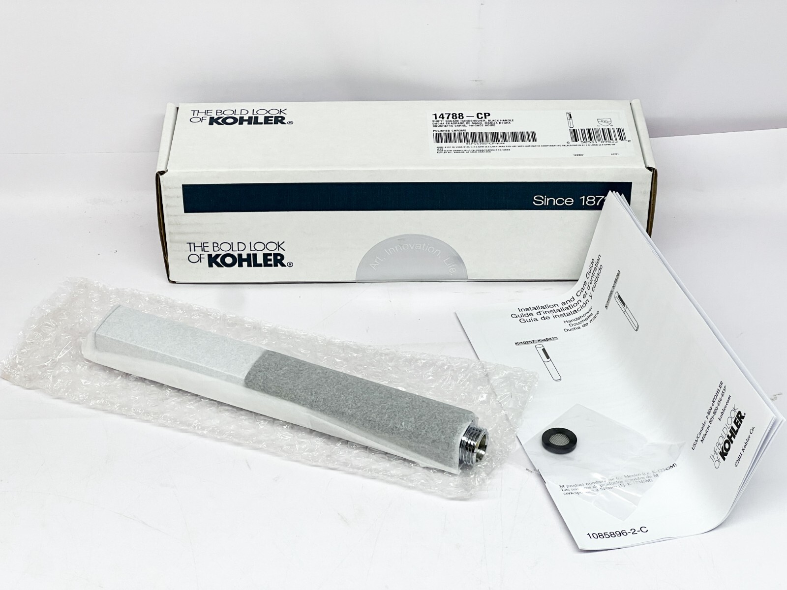 Kohler Shift Square multifunction 2.5gpm handshower Black handle Polished Chrome gallery