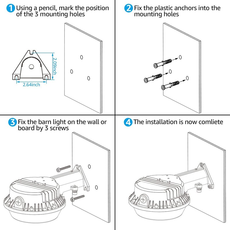 75 Watt LED Yard Light, IP65 Waterproof, Dust to Dawn Outdoor LED Yard Lighting gallery