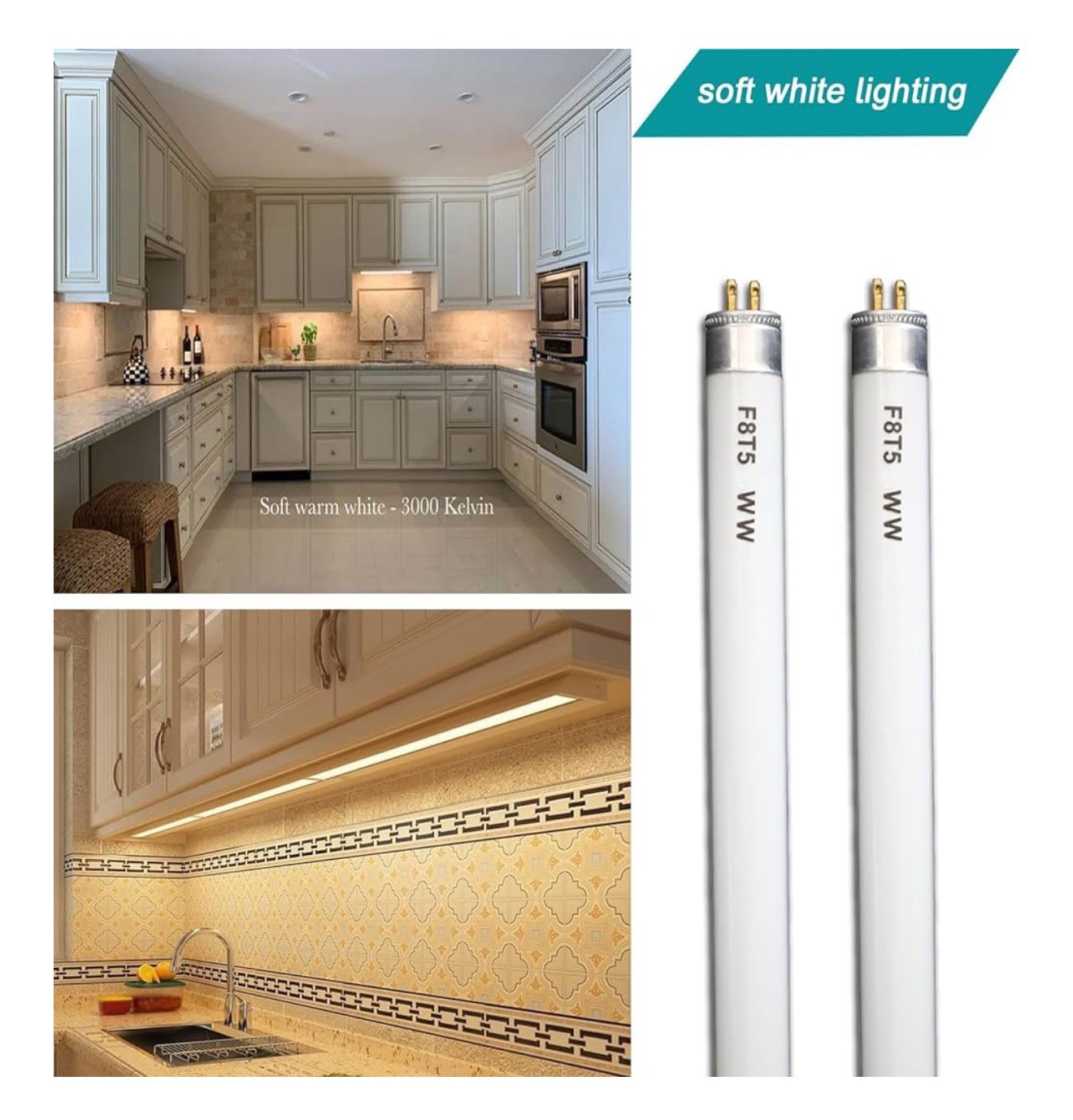 Linear Fluorescent Light Bulb 8W Warm White T5 Tube 3000k Soft Warm White gallery