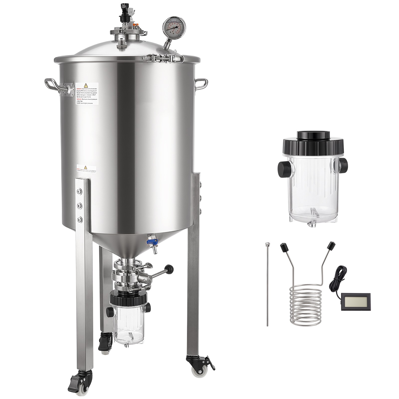 Uimoso Stainless Steel Conical Fermenter 16 Gal/60L Home Brewing Tank gallery