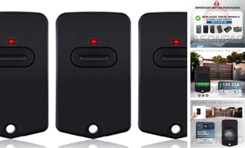 3 for Mighty Mule GTO Gate Opener Remote FM135 RB741 MMT103【3 Year black gallery