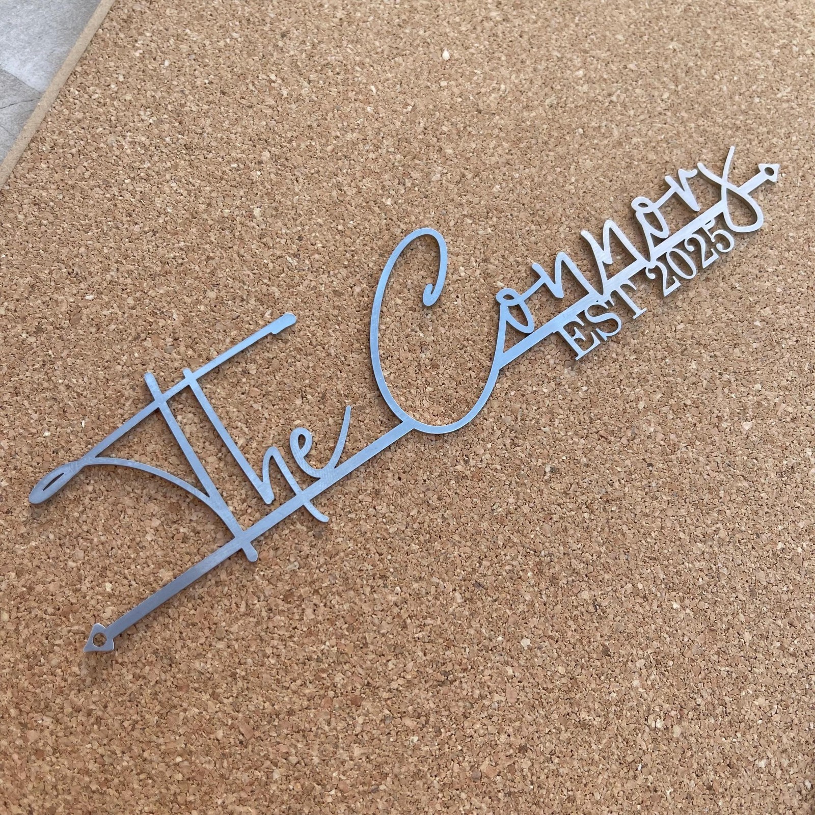 Custom Stainless Steel Name Sign, Laser Cut Family Est Year Plaque gallery